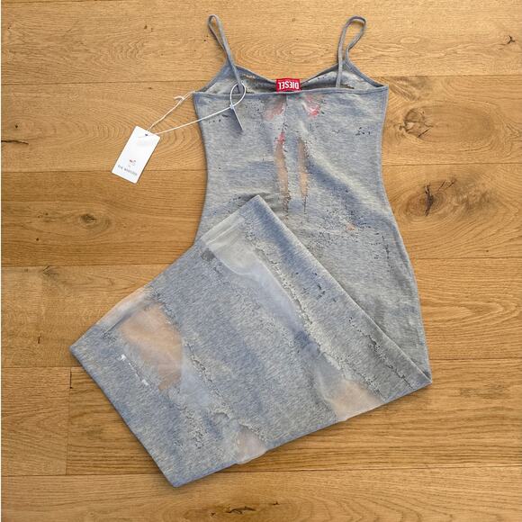 Diesel - D-Hoper-Devo Midi Dress in Gray - Picture 5 of 6